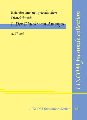 Thumb |  Beiträge zur neugriechischen Dialektkunde | Buch |  Sack Fachmedien