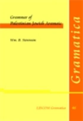 Stevenson |  Grammar of Palestinian Jewish Aramaic | Buch |  Sack Fachmedien