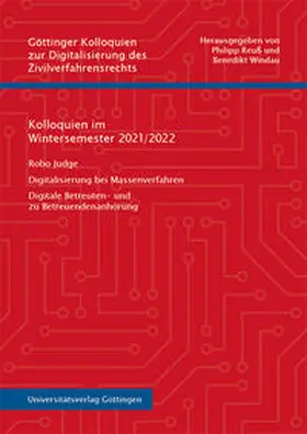 Reuß / Windau |  Kolloquien im Wintersemester 2021/2022 | Buch |  Sack Fachmedien