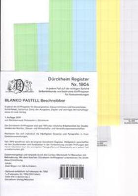 Dürckheim |  DürckheimRegister® BLANKO PASTELL-GROSS Beschreibbar | Buch |  Sack Fachmedien