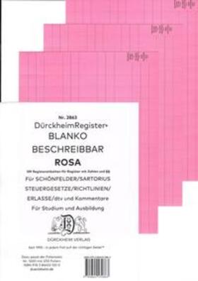 Dürckheim |  DürckheimRegister® BLANKO-ROSA beschreibbar | Buch |  Sack Fachmedien