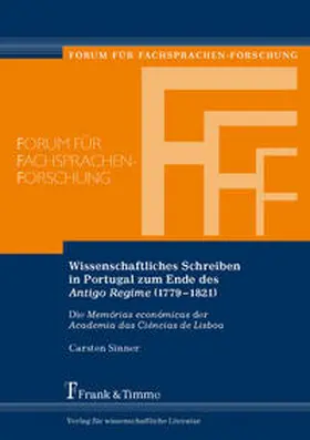 Sinner |  Wissenschaftliches Schreiben in Portugal zum Ende des Antigo Regime (1779¿1821) | Buch |  Sack Fachmedien