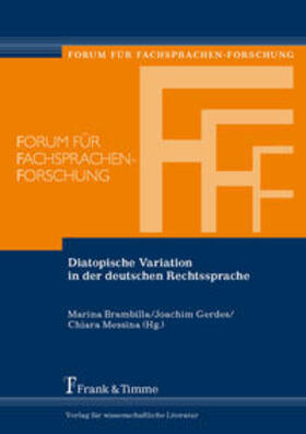 Brambilla / Gerdes / Messina |  Diatopische Variation in der deutschen Rechtssprache | Buch |  Sack Fachmedien