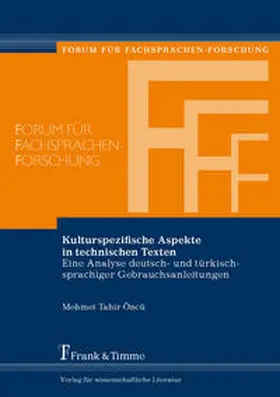 Öncü |  Kulturspezifische Aspekte in technischen Texten | Buch |  Sack Fachmedien