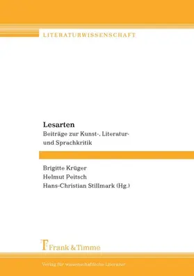 Krüger / Peitsch / Stillmark |  Lesarten | eBook | Sack Fachmedien