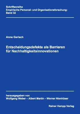 Gerlach |  Entscheidungsdefekte als Barrieren für Nachhaltigkeitsinnovationen | Buch |  Sack Fachmedien