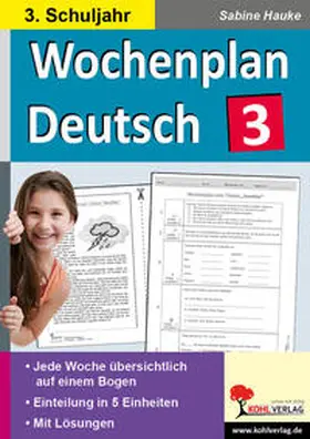 Hauke |  Wochenplan Deutsch 3. Schuljahr | Buch |  Sack Fachmedien