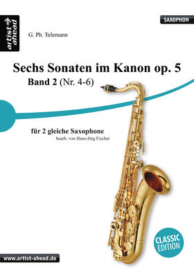 Telemann |  Sechs Sonaten im Kanon für zwei gleiche Saxophone Band 2 von Georg Philipp Telemann. Spielbuch. Musiknoten. | Buch |  Sack Fachmedien