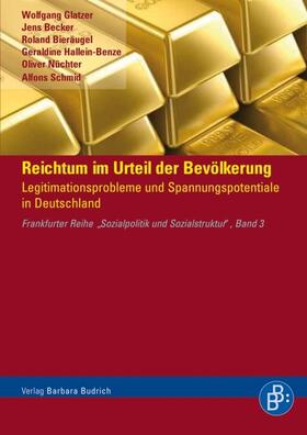 Glatzer / Becker / Bieräugel |  Reichtum im Urteil der Bevölkerung | Buch |  Sack Fachmedien