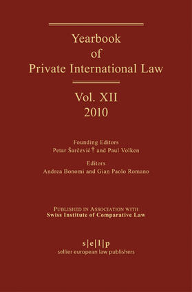 Bonomi / Romano / Sarcevic | Yearbook of Private International Law | E-Book | sack.de