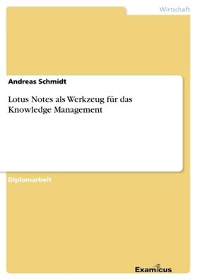 Schmidt |  Lotus Notes als Werkzeug für das Knowledge Management | Buch |  Sack Fachmedien