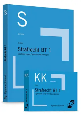  Paket Krüger, Skript Strafrecht BT 1 + Krüger, Karteikarten Strafrecht BT 1 | Buch |  Sack Fachmedien