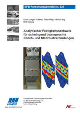Matthes / Mayr / Lang |  Analytischer Festigkeitsnachweis für schwingend beanspruchte Clinch- und Stanznietverbindungen | Buch |  Sack Fachmedien