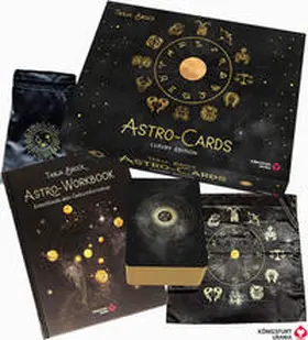 Brock |  Astro-Cards - Luxury Edition - Box u. Karten mit Goldprägung/Goldschnitt, limitierte u. nummerierte Ausgabe | Buch |  Sack Fachmedien