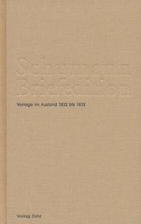 Synofzik / Heinemann / Robert-Schumann-Haus Zwickau |  Schumann-Briefedition / Schumann-Briefedition III.8 | Buch |  Sack Fachmedien