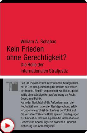 Schabas | Kein Frieden ohne Gerechtigkeit? | E-Book | sack.de