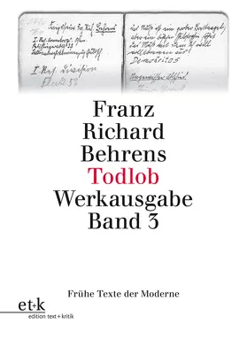 Behrens |  Todlob. Feldtagebuchgedichte 1915/16 | Buch |  Sack Fachmedien