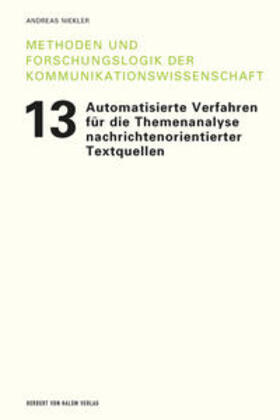 Niekler | Automatisierte Verfahren für die Themenanalyse nachrichtenorientierter Textquellen | Buch | 978-3-86962-261-3 | sack.de