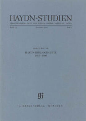Walter |  Haydn-Studien VI,3. Veröffentlichungen des Joseph Haydn-Instituts, Köln | Buch |  Sack Fachmedien