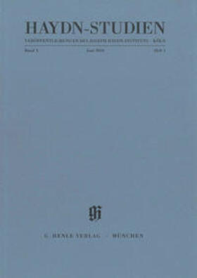 Raab / Cornaz / Gerlach |  Haydn-Studien. Veröffentlichungen des Joseph Haydn-Instituts Köln, Band X, Heft 1, Juni 2010 | Buch |  Sack Fachmedien