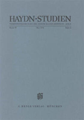 Fisher / Angermüller / Biba |  Haydn-Studien. Veröffentlichungen des Joseph Haydn-Instituts Köln. Band IV, Heft 2, Mai 1978 | Buch |  Sack Fachmedien