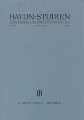 Webster / MacIntyre / Biba |  Haydn-Studien. Veröffentlichungen des Joseph Haydn-Instituts Köln. Band VI, Heft 4, November 1994 | Buch |  Sack Fachmedien