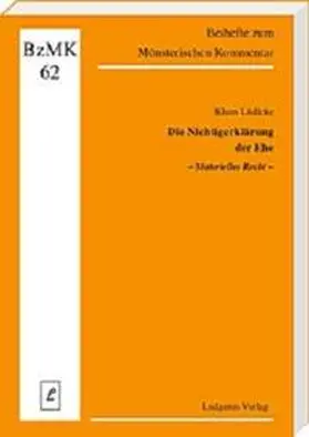 Lüdicke |  Die Nichtigerklärung der Ehe | Buch |  Sack Fachmedien