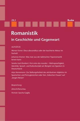 Klump / Kramer / Lobin |  Romanistik in Geschichte und Gegenwart 25,1 | Buch |  Sack Fachmedien