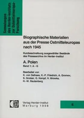  Biographische Materialien aus der Presse Ostmitteleuropas nach 1945 | Buch |  Sack Fachmedien