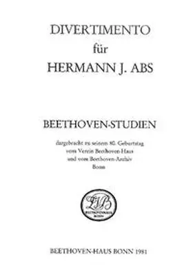 Staehelin |  Divertimento für Hermann J. Abs | Buch |  Sack Fachmedien