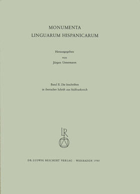 Untermann |  Die Inschriften in iberischer Schrift in Südfrankreich | Buch |  Sack Fachmedien
