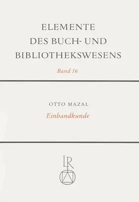 Mazal |  Einbandkunde | Buch |  Sack Fachmedien