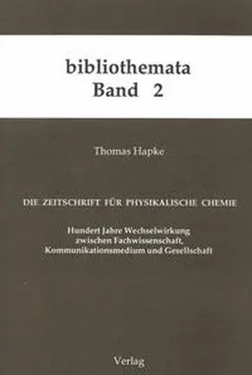 Hapke |  Die Zeitschrift für Physikalische Chemie | Buch |  Sack Fachmedien