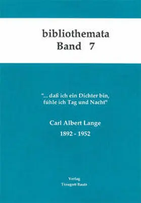 Kühn / Mahn / Marbach | Carl Albert Lange 1892-1952 | Buch | 978-3-88309-039-9 | sack.de