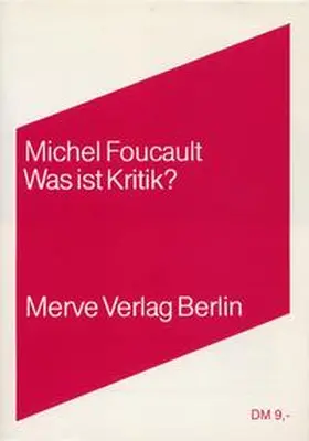 Foucault |  Was ist Kritik? | Buch |  Sack Fachmedien