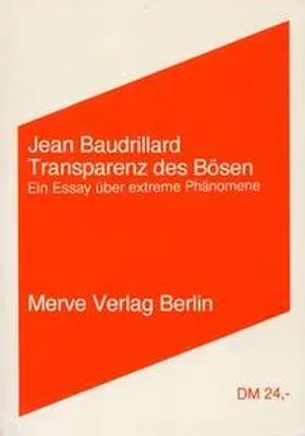 Baudrillard |  Transparenz des Bösen | Buch |  Sack Fachmedien