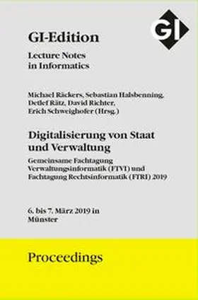 Räckers / Halsbenning / Rätz |  GI Edition Proceedings Band 291 "Digitalisierung von Staat und Verwaltung" | Sonstiges |  Sack Fachmedien