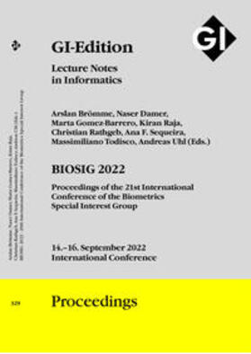 Brömme / Damer / Gomez-Barrero |  GI Edition Proceedings Band 329 "BIOSIG 2022" | Sonstiges |  Sack Fachmedien