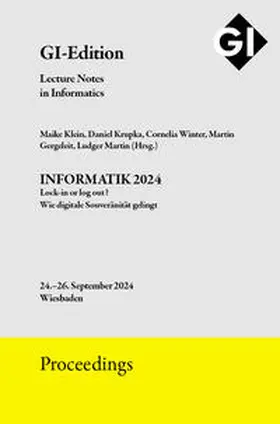 Klein / Krupka / Winter |  GI Edition Proceedings Band 352 "INFORMATIK 2024" | Sonstiges |  Sack Fachmedien