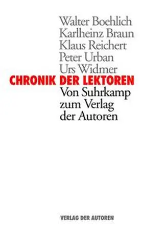 Braun | Chronik der Lektoren | Buch | 978-3-88661-345-8 | sack.de