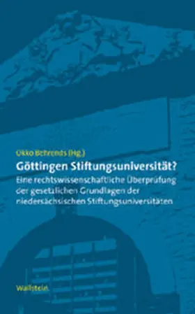 Behrends |  Göttingen Stiftungsuniversität? | Buch |  Sack Fachmedien