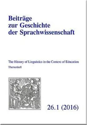 de Jonge / Rutten |  The History of Linguistics in the Context of Education | Buch |  Sack Fachmedien