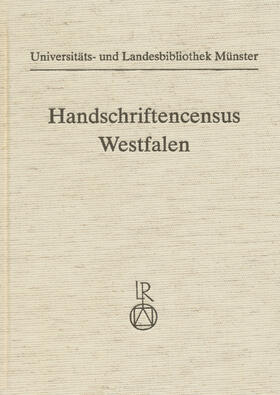  Handschriftencensus Westfalen | Buch |  Sack Fachmedien