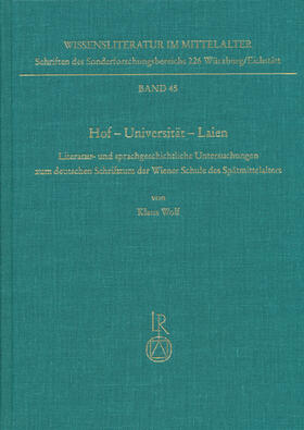 Wolf |  Hof – Universität – Laien | Buch |  Sack Fachmedien