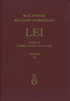 Pfister / Schweickard |  Lessico Etimologico Italiano. Band 11 (XI) | Buch |  Sack Fachmedien