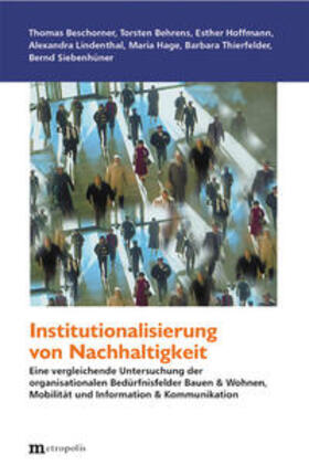 Beschorner / Behrens / Hoffmann |  Institutionalisierung von Nachhaltigkeit | Buch |  Sack Fachmedien