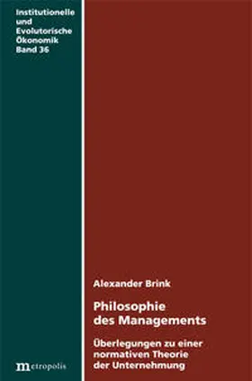 Brink |  Philosophie des Managements: | Buch |  Sack Fachmedien