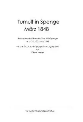 Meyer |  Tumult in Spenge 1848 | Buch |  Sack Fachmedien