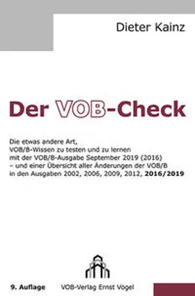 Kainz |  Der VOB-Check | Buch |  Sack Fachmedien