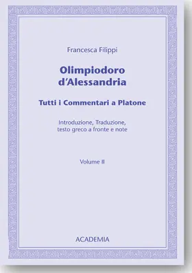 Filippi |  Olimpiodoro d'Alessandria | Buch |  Sack Fachmedien